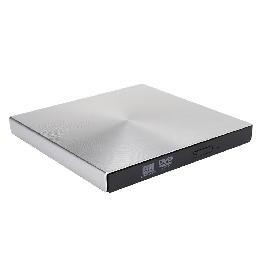 USB3.0 Drive Desktop Notebook External Optical Drive DVD Burner for WIN98 ME 2000 XPSilver silver grey