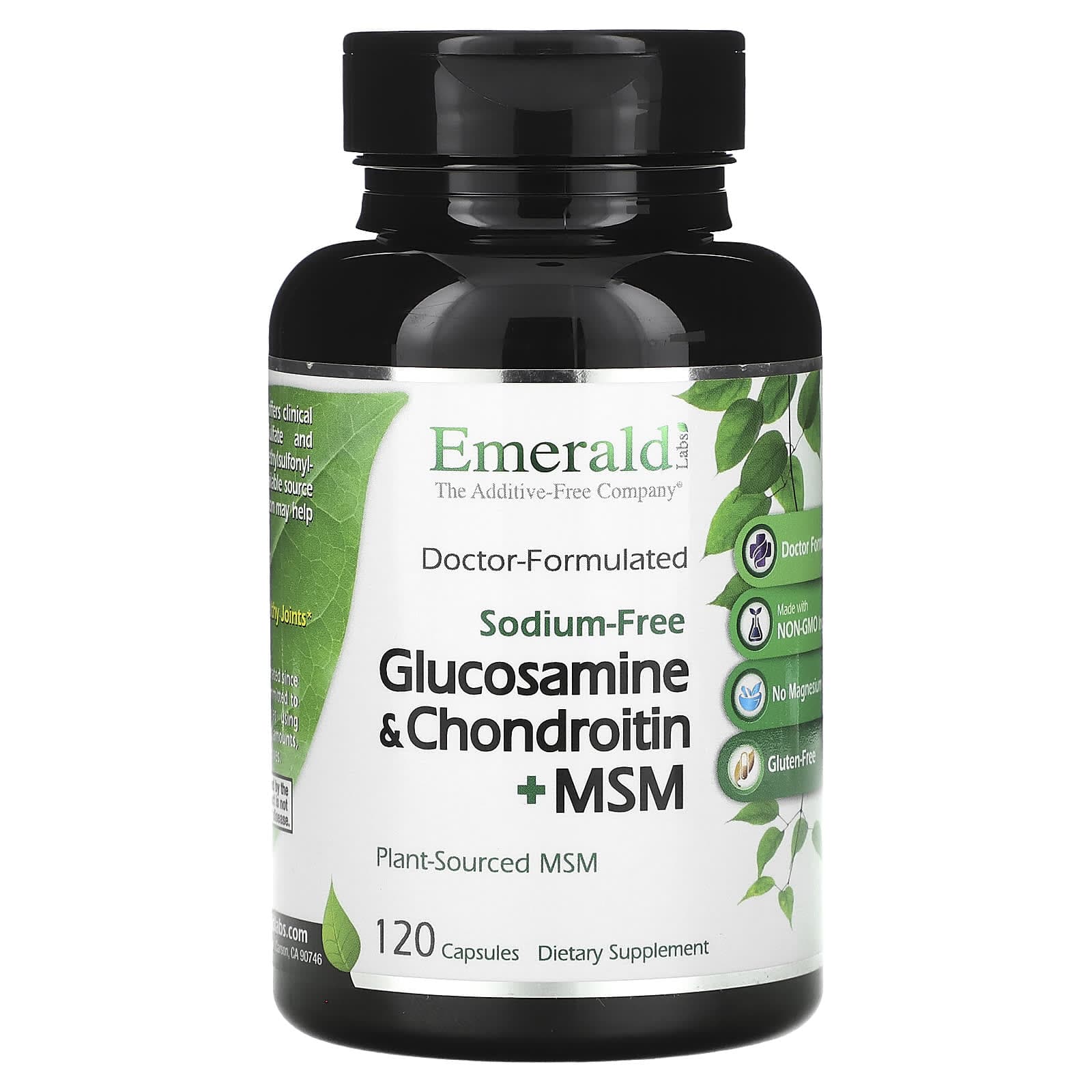 Emerald Laboratories, Glucosamine and Chondroitin + MSM, 120 Capsules