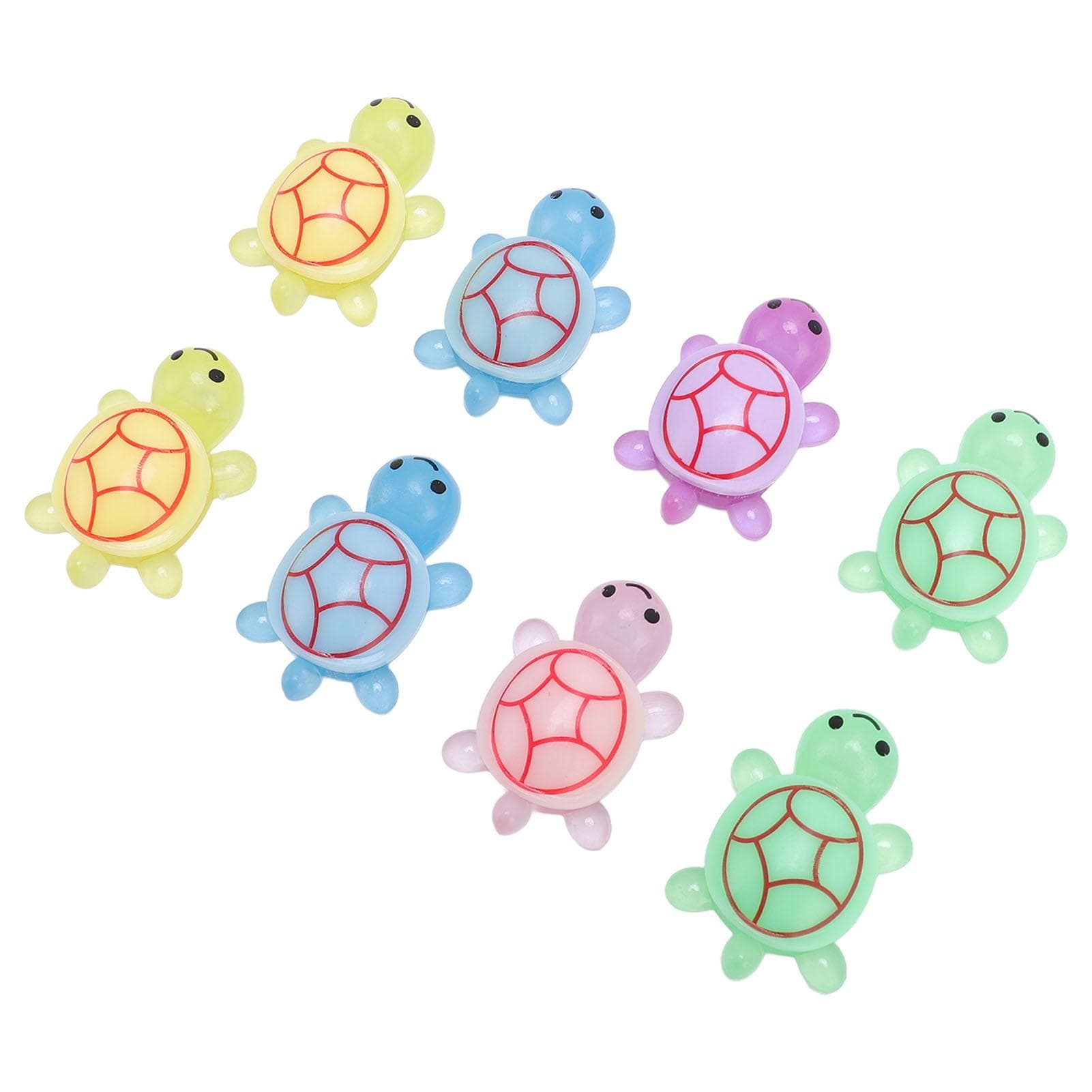 20PCS Luminous Turtles Colorful Miniature Figurines Glow in The Dark Small Turtle Toys for Daily