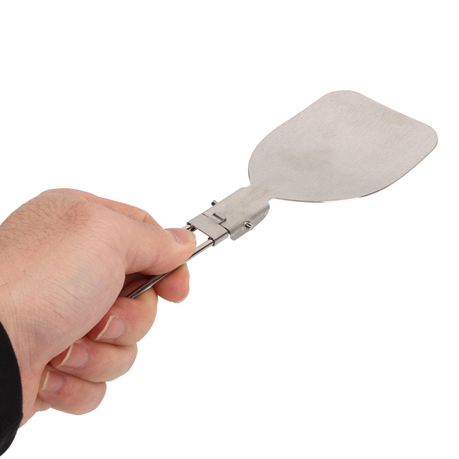 Stainless Steel Folding Spatula Latch Design Lightweight Portable Folding Food Spatula for Outdoor