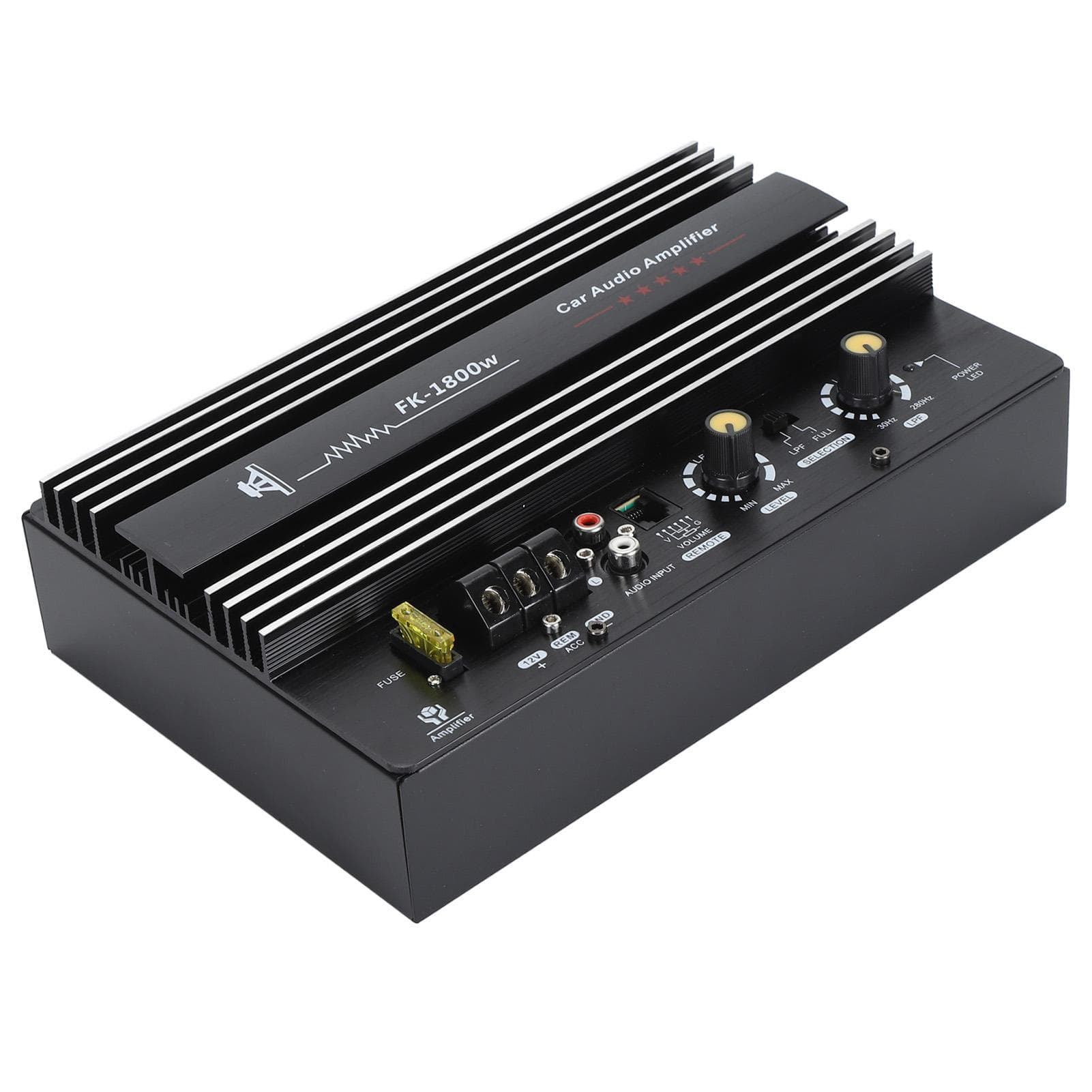 Car High Power Amplifier Amp Board 12V 1800W Quick Heat Dissipation Car Bass Subwoofer Amplifier