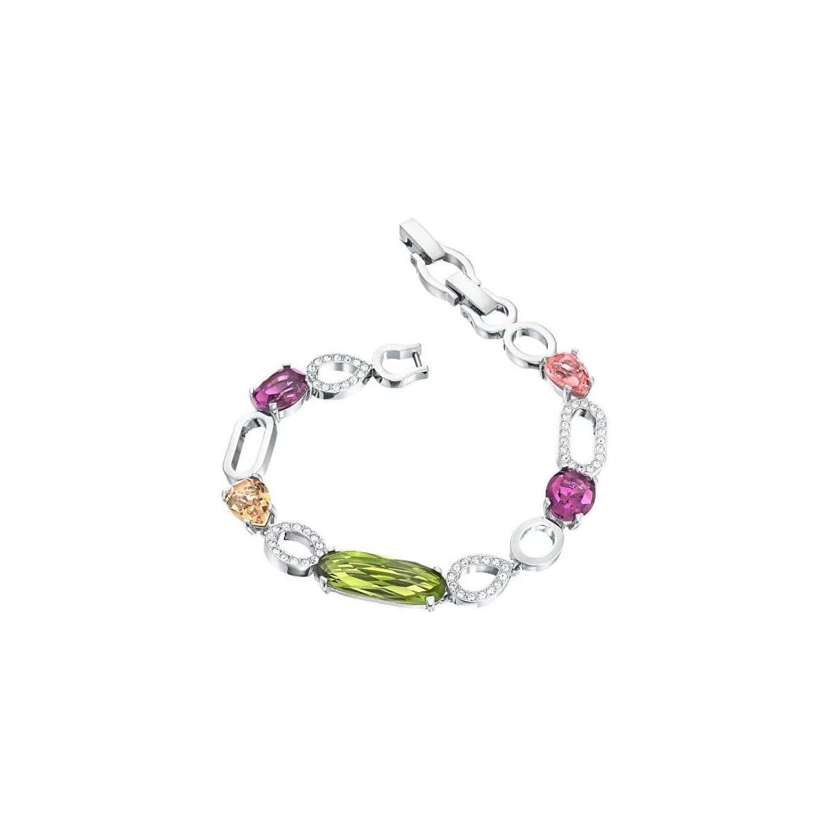 Swarovski Ss Te Cynthia Color Crystal Silver Ring Buckle Bracelet Women bracelets Colorful 5114973 Multicolor,F