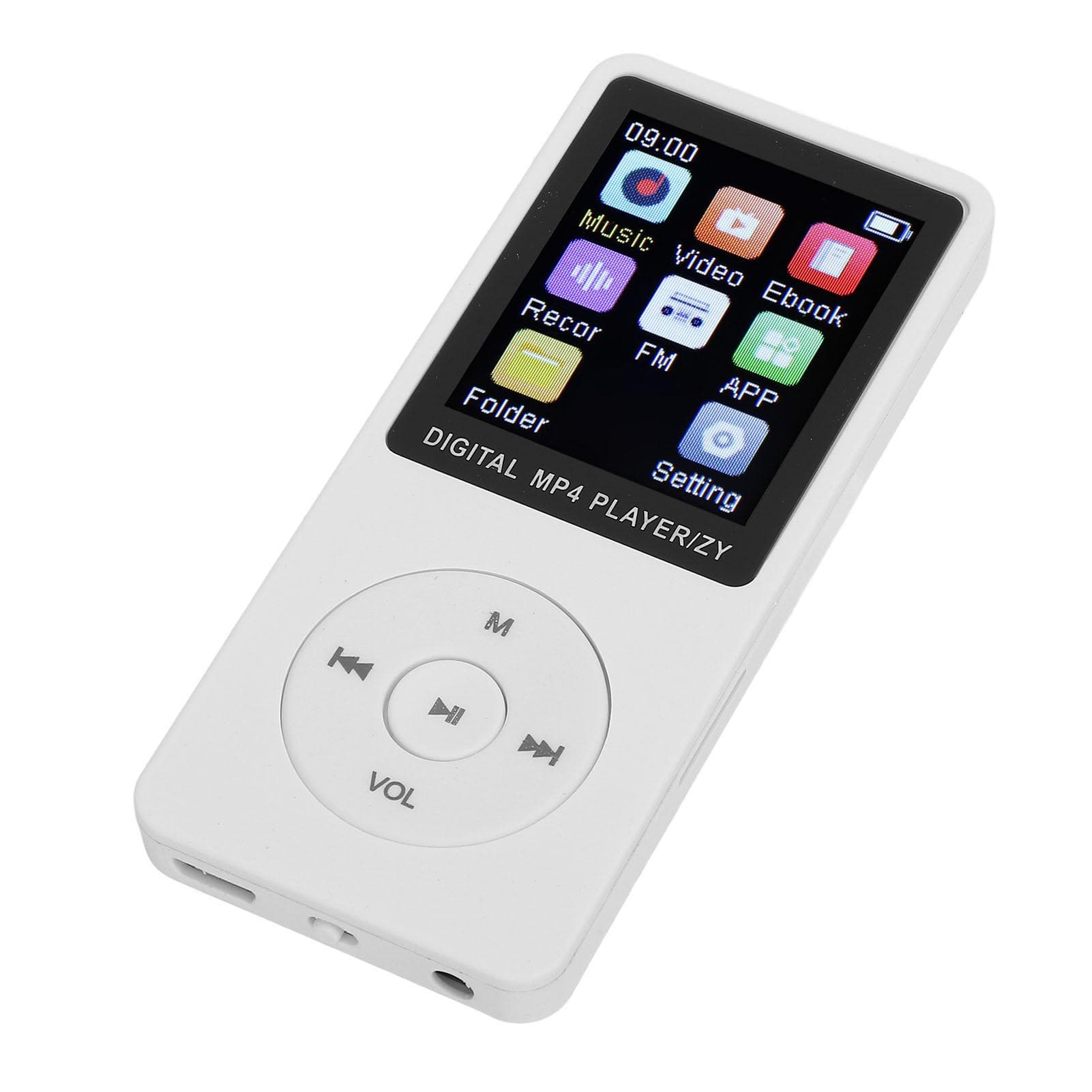 MP3 Player with Bluetooth 5.0 HiFi 1.8 Inch Screen Portable MP3 Music Player with FM Radio Voice white