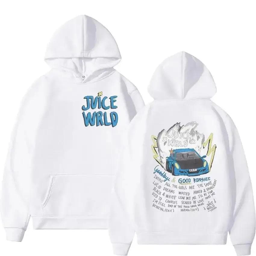 Male and Female Rapper Juice Wrld Hooded Sweatshirt Urban Fashion Sweatshirt Popular Hip-hop Sweatshirt Long Sleeved Streetwear S