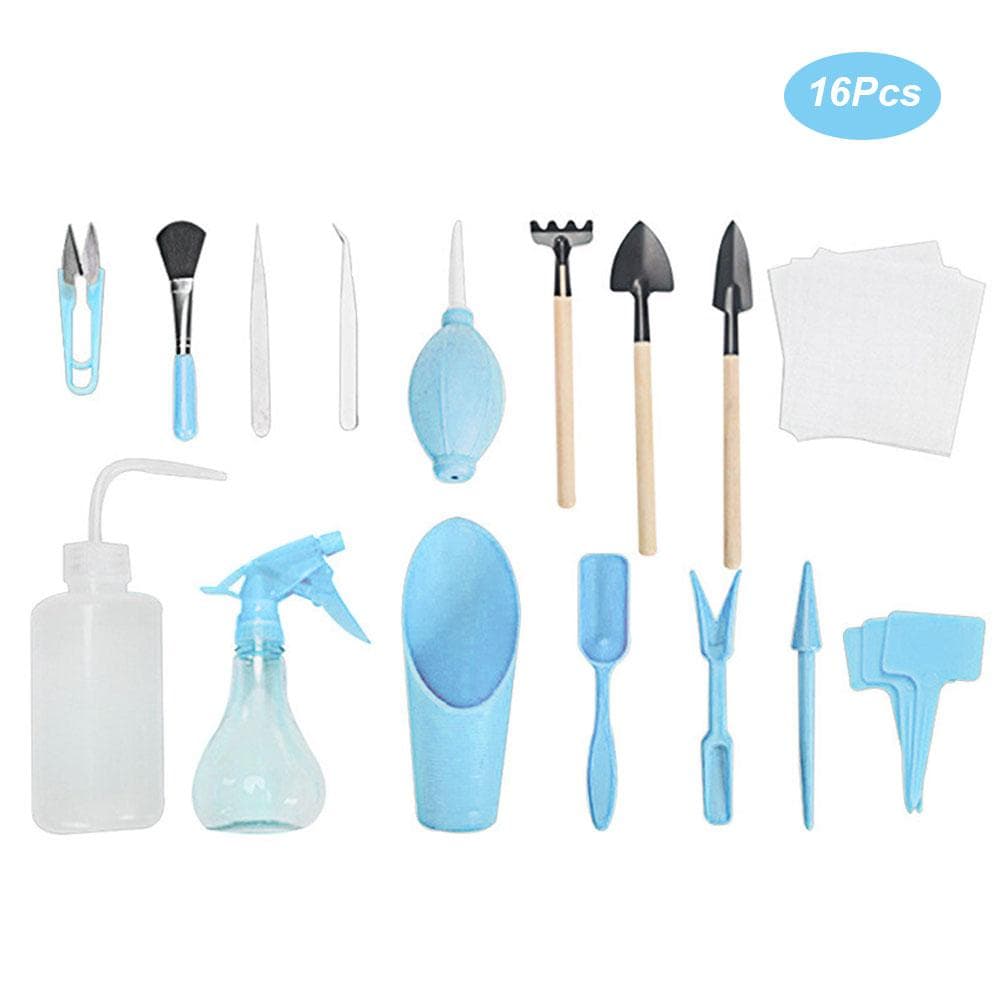 16PCS Mini Gardening Tool Set Succulent Plants DIY Tools Garden Planting Tool Kit