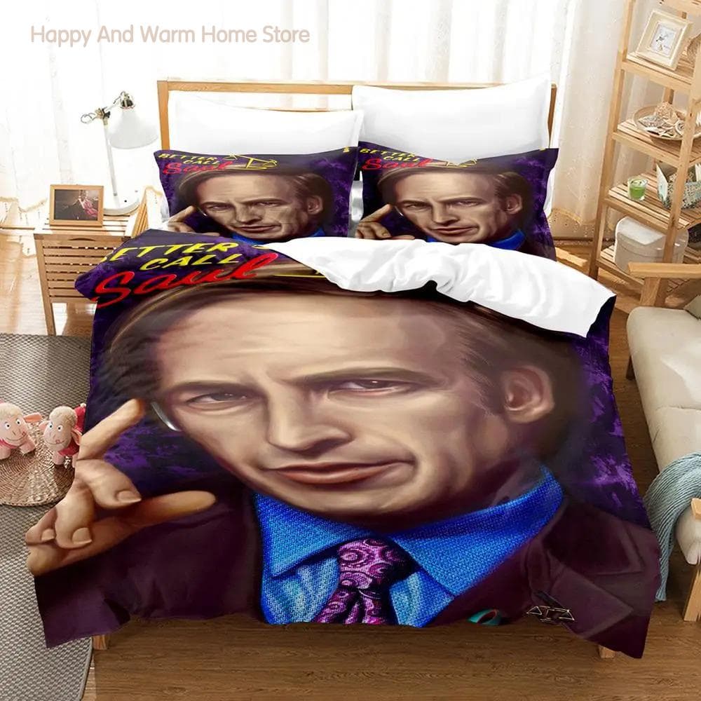 Butter Call Saul Bedding Set Single Twin Full Queen King Size Bed Set Aldult Boys Bedroom Duvetcover Sets 3D  Bed Sheet Set EU single(135x200cm)