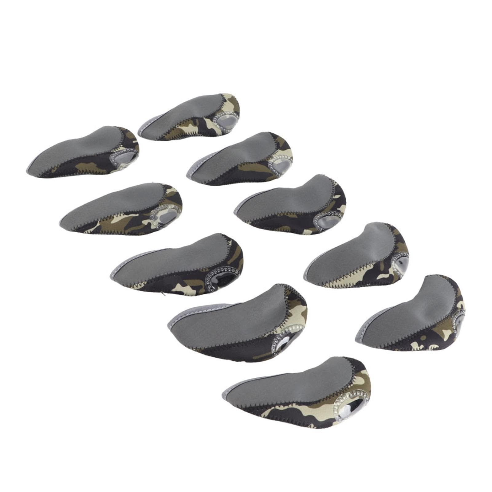 10Pcs Set New Useful Golf Irons Headcover Ball Head Protective Cover(Gray Camouflage)