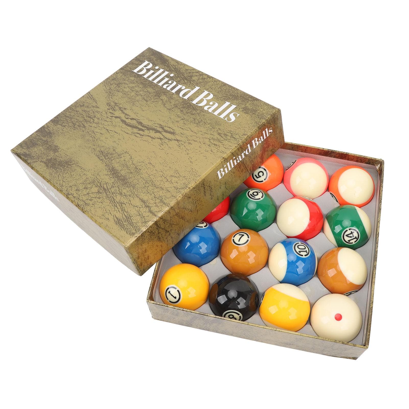 16PCS Billiard Balls Set 2.25 Inch Resin Pool Table Balls for Training Replacement Billiards
