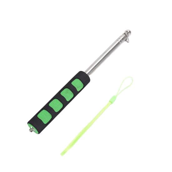 140/200cm Lightweight Handheld Flagpole Comfortable Grip Sturdy Stainless Steel Telescopic Flag Pole 200cm green