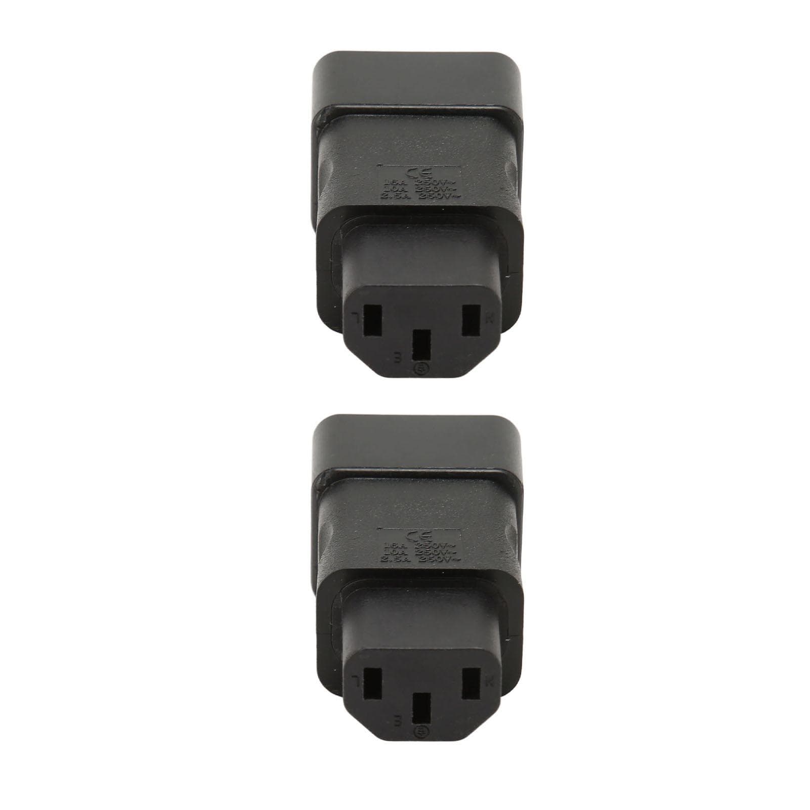 2PCS IEC320 C20 to IEC320 C13 Power Adapter Plug and Play C20 to C13 Power Socket Adapter for UPS