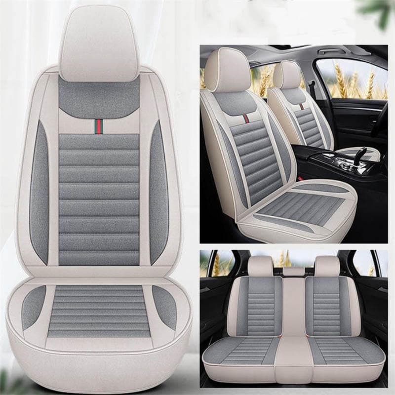 Waterproof Car Seat Cover Universal 5 Set Auto Seat Cushion Linen 5 Seats Universal Car Seat Cover