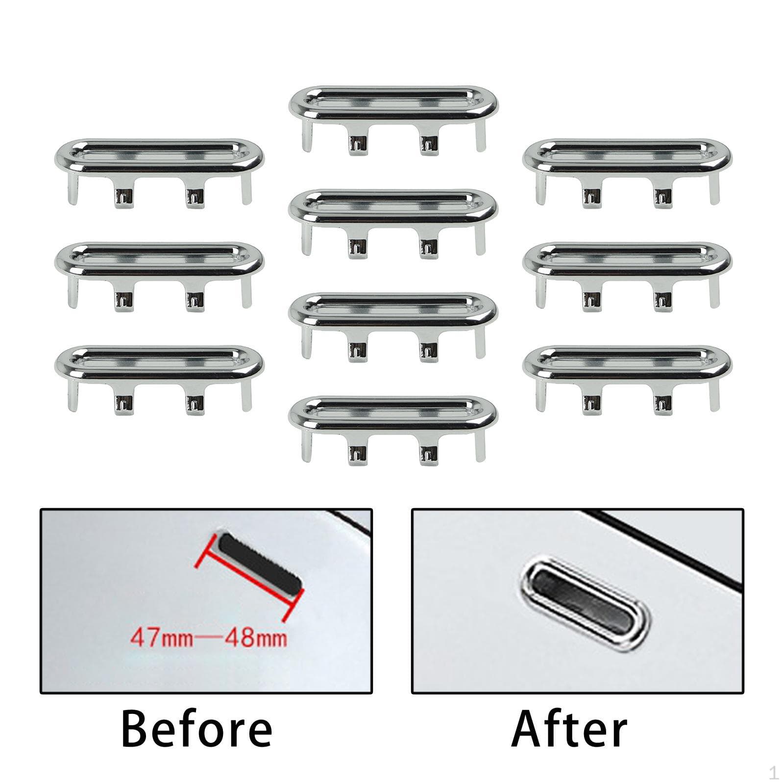 10 Sink Trim Ring Replacement Hole Cover Overflow Cap for Bathtub Oval