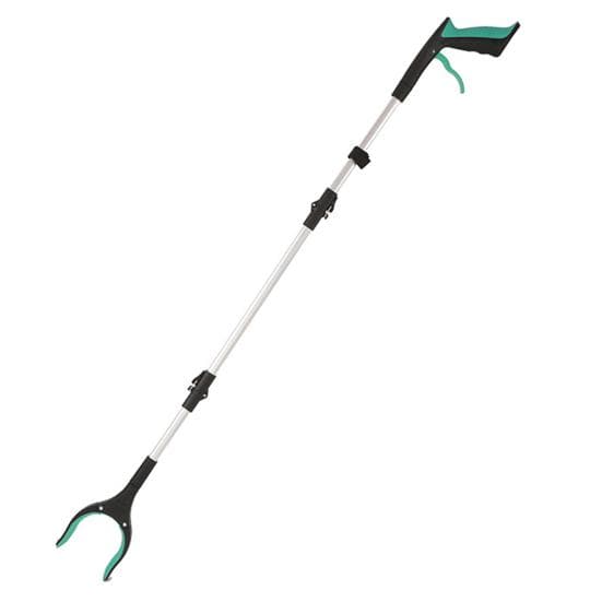 Extra Long Grabber Reacher Tool Foldable Design Long Handle 360-Degree Rotating Anti-Slip Reacher Grabber Pickup Tool green