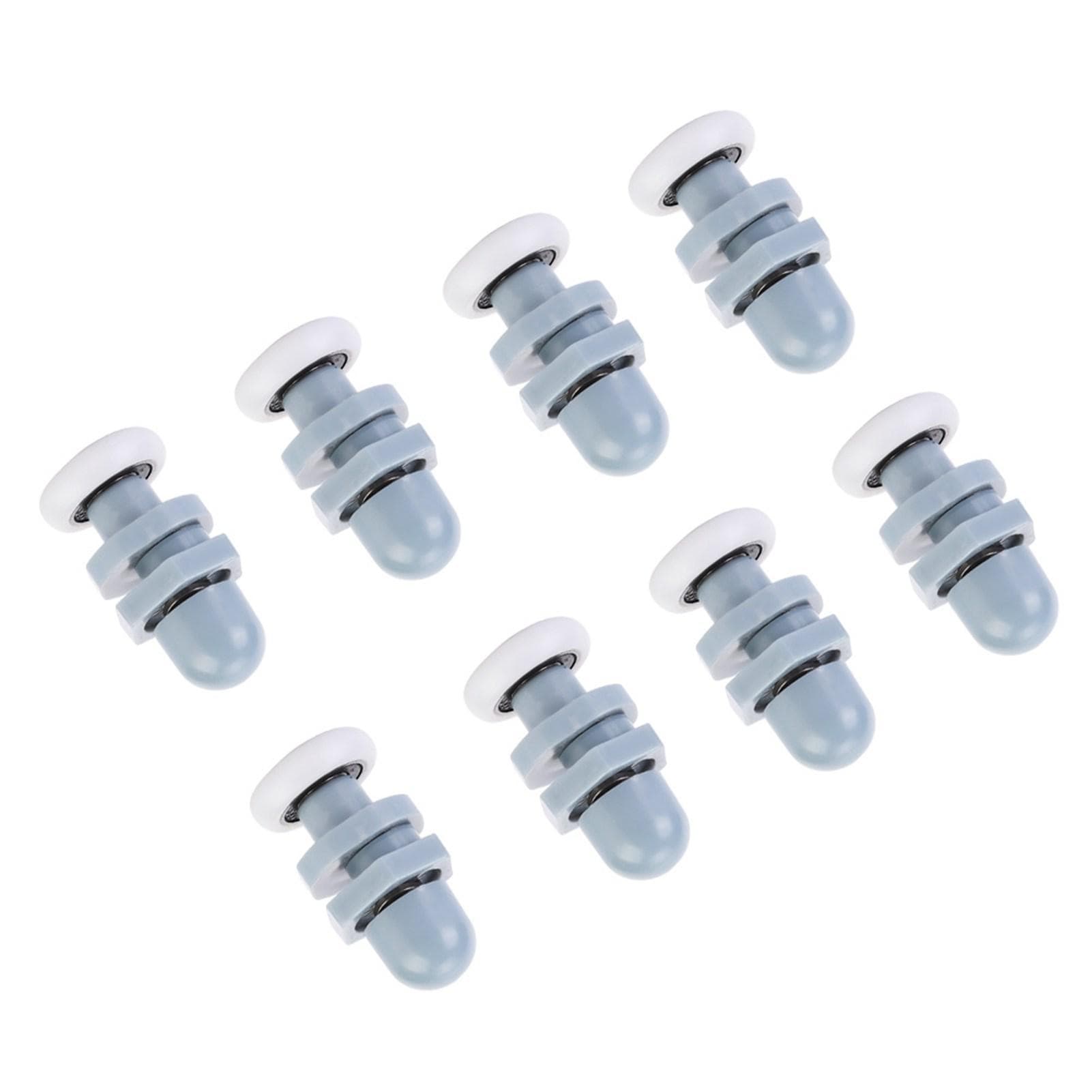 8pcs Durable Plastic Sliding Roller Track Door Wheel Bathroom Glass Door 20mm / 0.79in