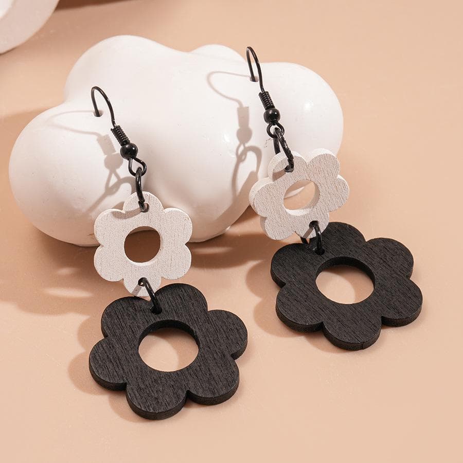 Luxury Red Flower Tassel Earrings: Stylish, High-End, Statement Studs for Women