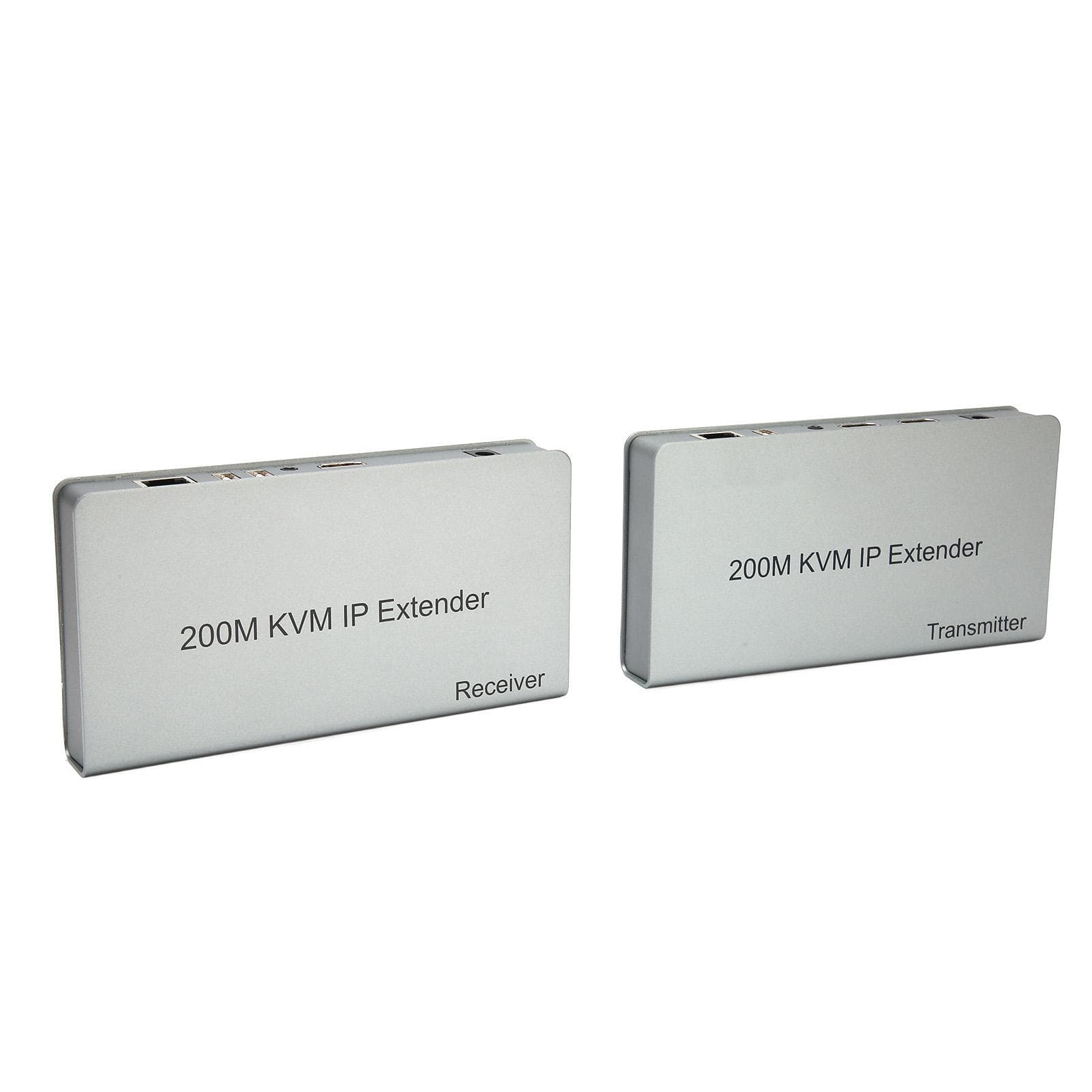 200m KVM IP Extender RJ45 HD Multimedia Interface KVM Over IP Extender with Wide IR TCP IPm By UTP UK Plug