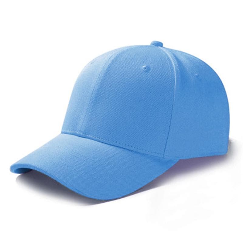 Unisex Cap Casual Plain Acrylic Baseball Cap Adjustable Hats For Women Men Street Hip Hop Hat Cap 54cm-60cm light blue