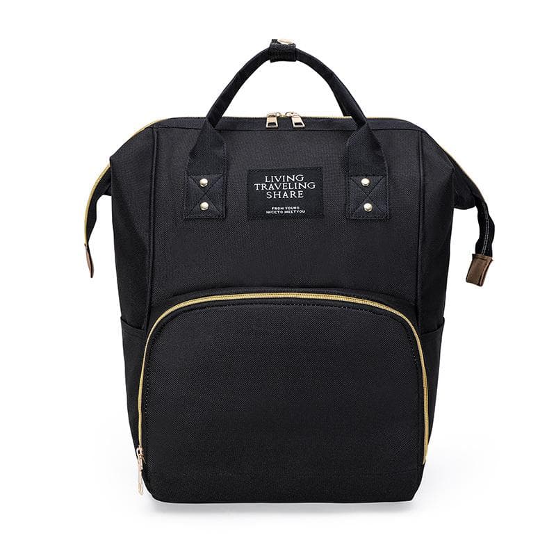 Women's Fashion Mommy Bag Double Shoulder Bag Handheld Mother Baby Bag Nylon Backpack Multi Functional Diaper Bag Urban Fashion Trend Mom Bag black