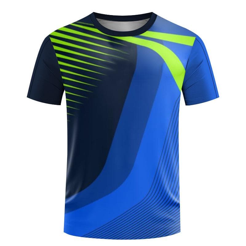 2023 Quick Drying Table Tennis Wear Men's Printed T-shirts Breathable Women's Fitness Wear Boys' Large Badminton Training Tops S
