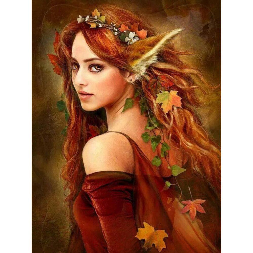 Diamond Embroidery Girl Full Round Diamond Painting Portrait Woman Embroidery Cross Stitch 20X30CM