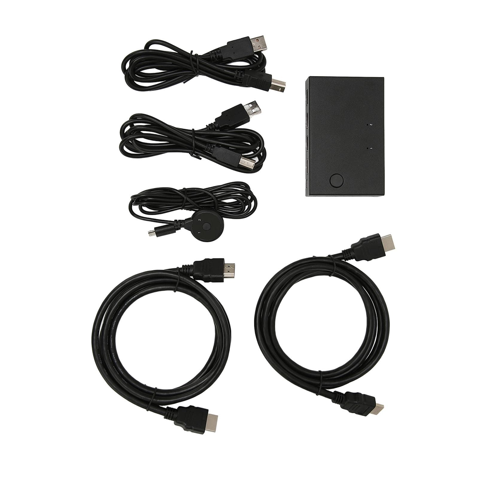 KVM Switch 2 Port Plug and Play USB HUB 4K 30Hz HD Multimedia Interface KVM Switch for PC Printer
