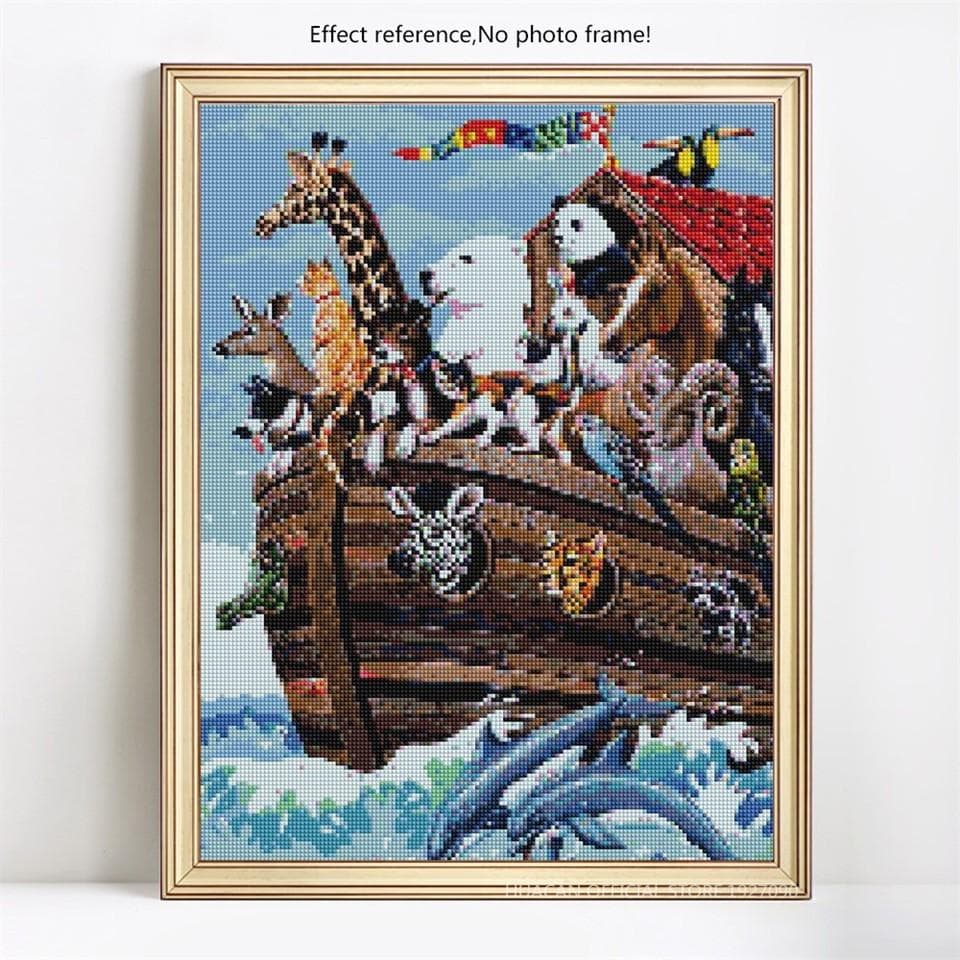 Diamond Embroidery Full Display Animal Diamond Mosaic Diamond Painting Full Round DIY Cross Stitch 20X30CM