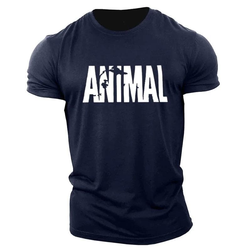 Animal Letter Minimalist Style Fashion Men's T-shirts Short Sleeve O-Neck Sportswear Oversized Gym Tops Street Men Women T Shirt XXXXXL