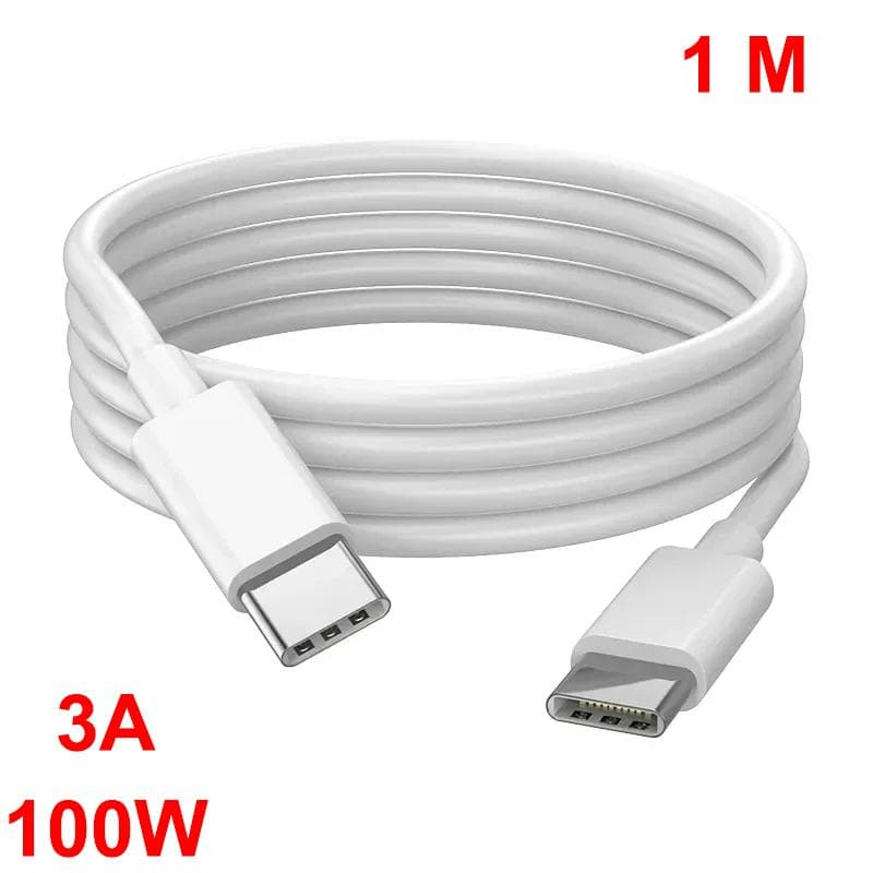 100W USB Type C to USB C Cable USB-C PD QC 4.0 Fast Charging Charger Wire Cord for iPhone 15 Samsung Xiaomi Type-C USBC Cable