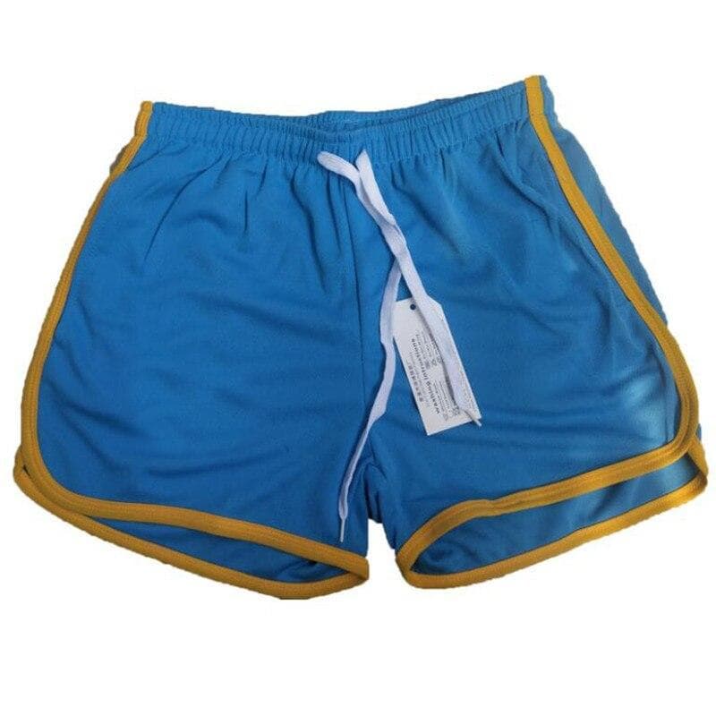 Running Shorts Men Gym Fitness Training Gitf Quick Dry Beach Short Pants Male Summer Sports Workout Fitness Bottoms XL light blue