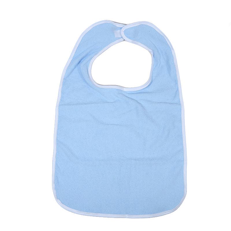 Elderly Bib, Washable Anti-oil Adult Bibs, Multi-purpose Thicked Stain Resistant Soft Saliva Towel Feeding Nursing One Size light blue