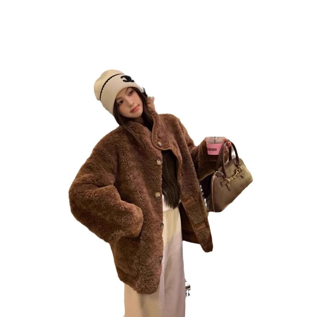 Wearing Lamb Wool and Fur Coats on Both Sides, Women's New Autumn and Winter Coats S