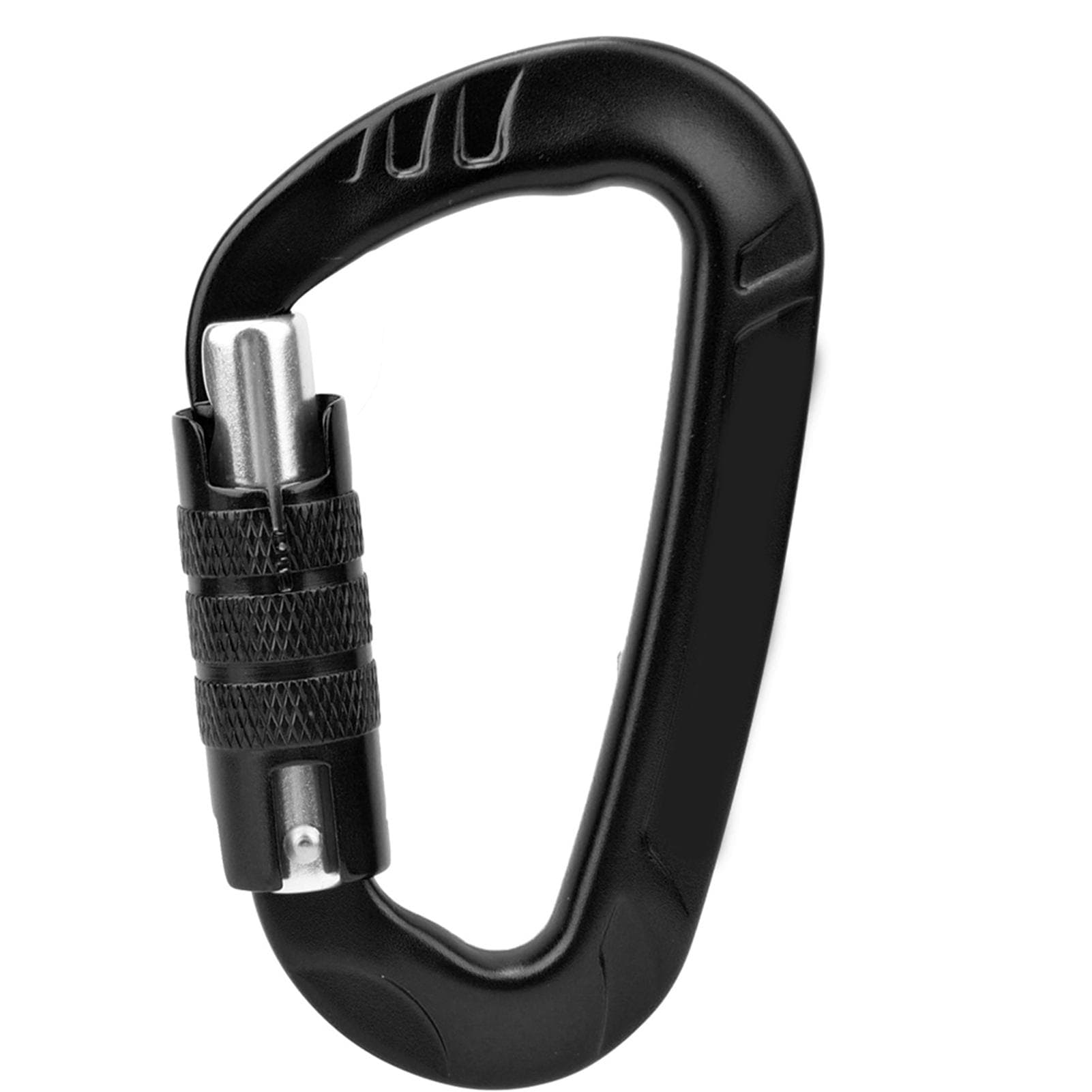 1 pcs 7075 Aerospace Aluminum 12KN D Shaped Buckle Carabiner Clip Outdoor Safety Accessoryblack