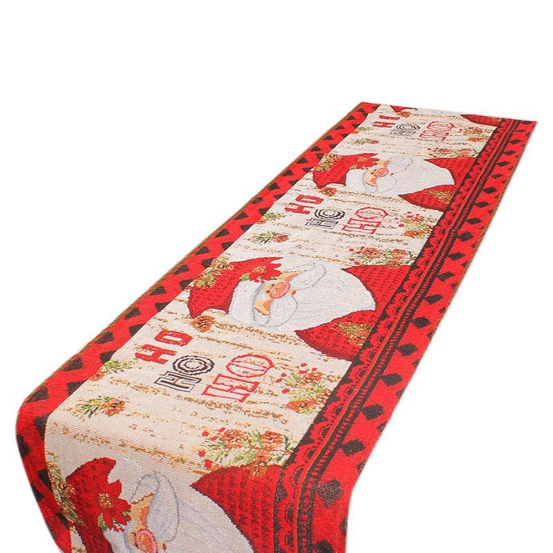 Christmas Table Runner Flag Printing Wear Dirt Resistant Xmas Christmas Table Flag for Christmas