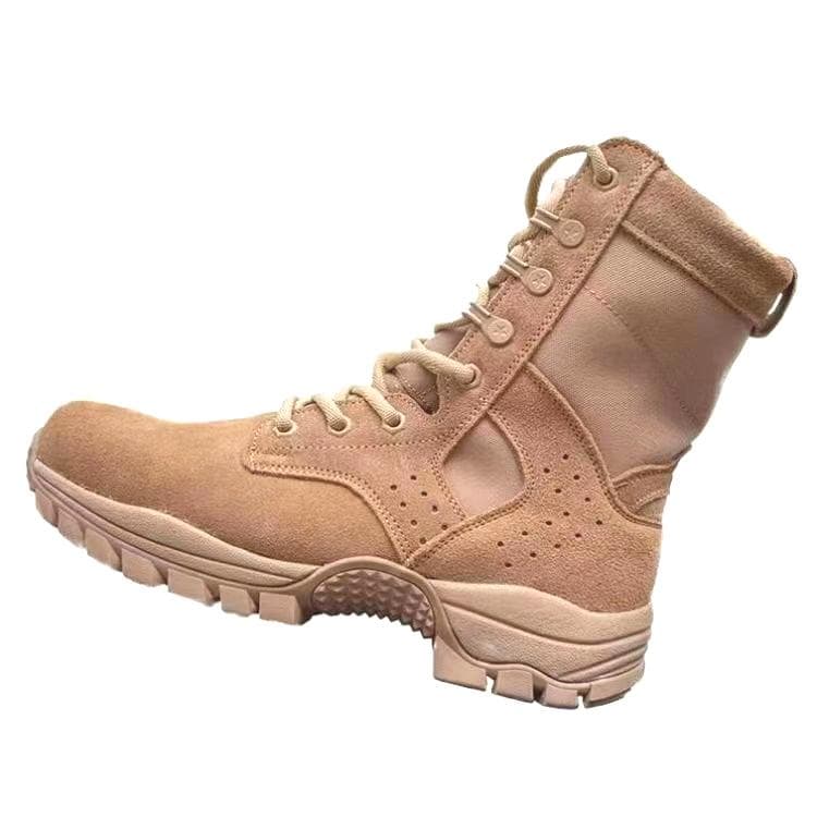 Ultra-Light Brown High-Top Waterproof Work Boots: Trendy, Wear-Resistant, Non-Slip for Mountaineering & Outdoor Use 45