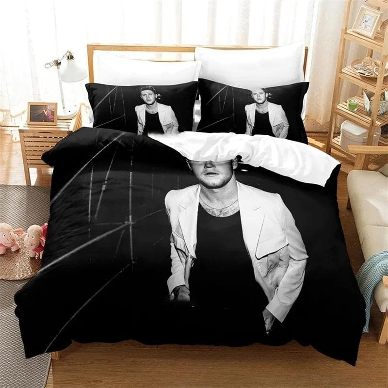 3D Print Niall Horan Bedding Set,Duvet Cover Comforter Bed Set Quilt Cover Pillowcase,King Queen Twin Size Boys Girls Adults AU King 245x210cm