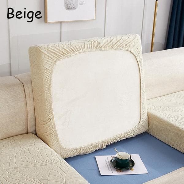 Multi-size Waterproof Sofa Seat Cover Jacquard Elastic Sofa Cushion Cover Sofa Cover 150-190cm beige