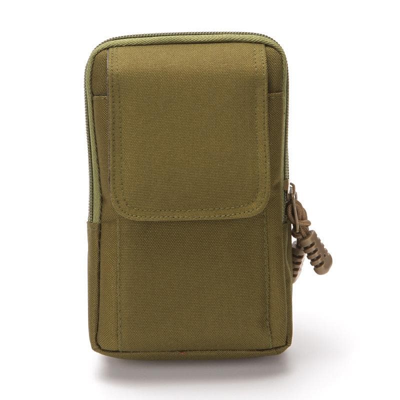 6.5Inches Canvas Waist Packs Vintage Outdoor Sport Mobile Phone Bag Men Wear Belt Waist Bag Mini Chest Bag for Boy Crossbody Bag army green