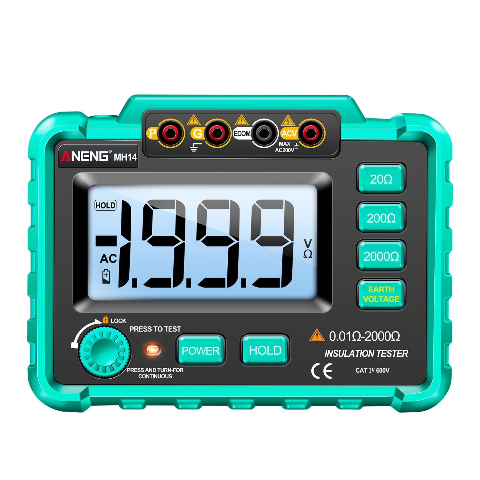 ANENG MH14 Electrical Megger Insulation Resistance Tester Digital High-precision Resistance green