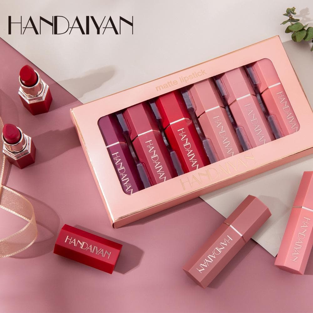 lip gloss Matte Velvet Sexy Lip Non-stick Cup Lipstick 6pcs/set