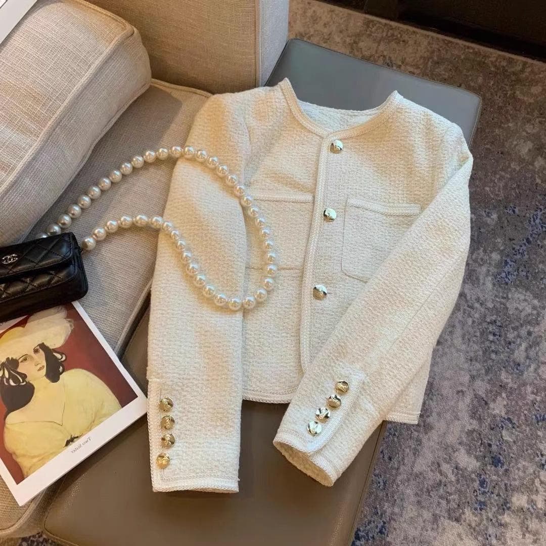 Jacket Ladies Autumn and Winter New Spring and Autumn High-end Celebrity Temperament Short Suit XL