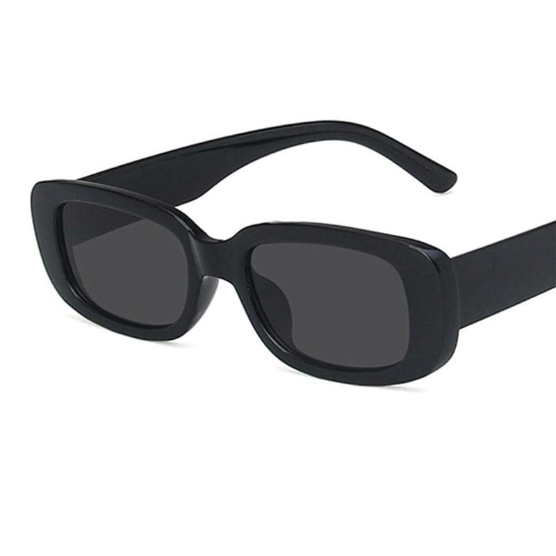 Square Lady Sunglasses Luxury Brand Travel Small Rectangle Sun Glasses Men and Women Eyeglasses Vintage Retro black