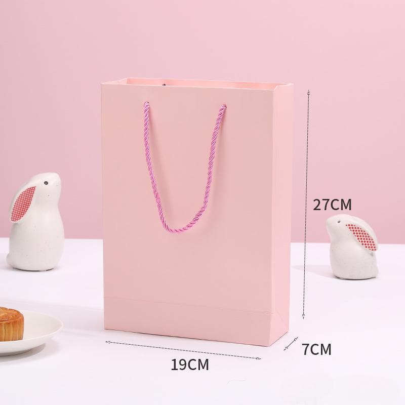 10 Pieces, 4-panel Pink Packaging Box, Frosted Semi Transparent Box, Biscuit Macaron Gift Box, Pink Tote Bag A04