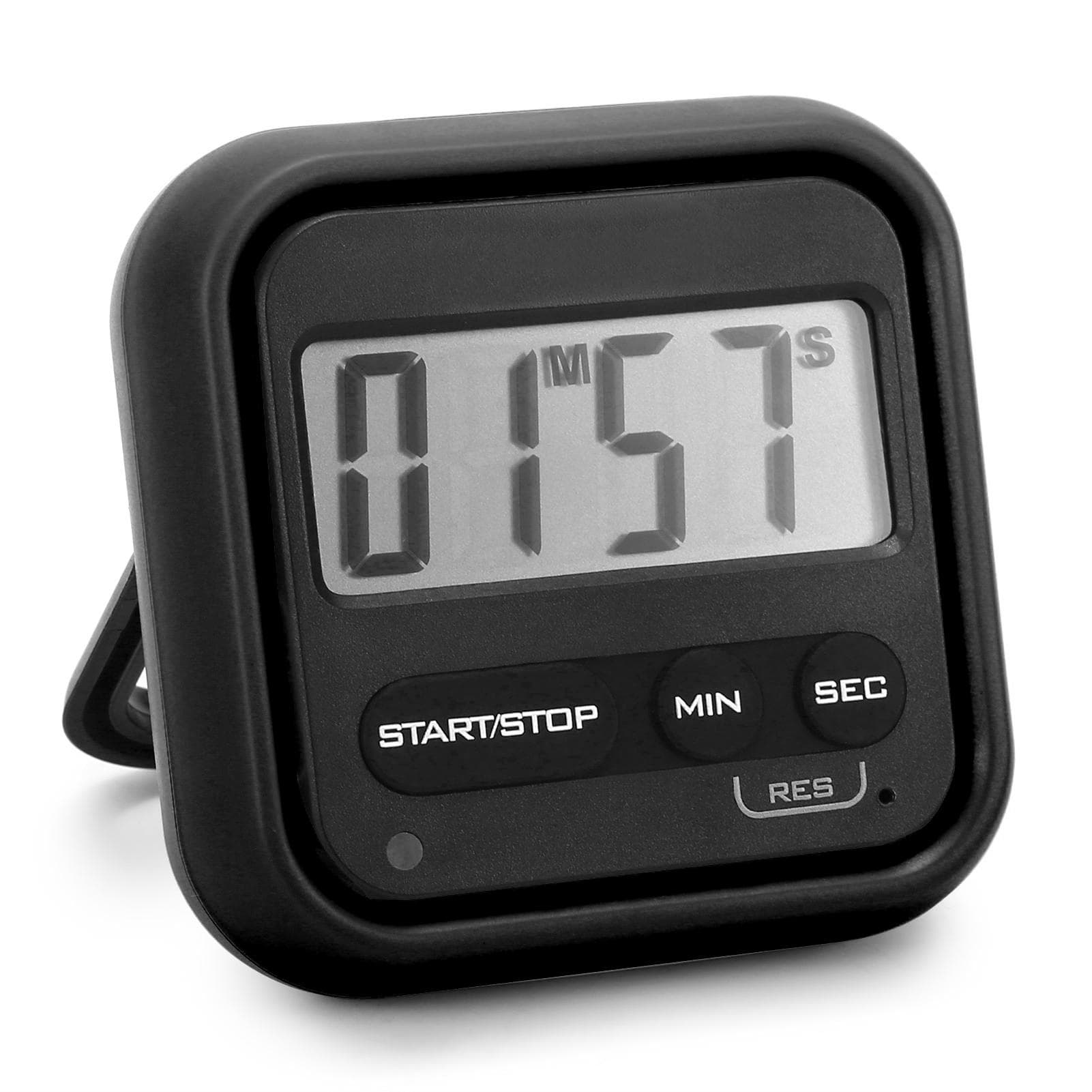 Kitchen Timer Digital Stopwatch with Loud Alarm Large LCD Count up or Countdown Timer for Cooking black