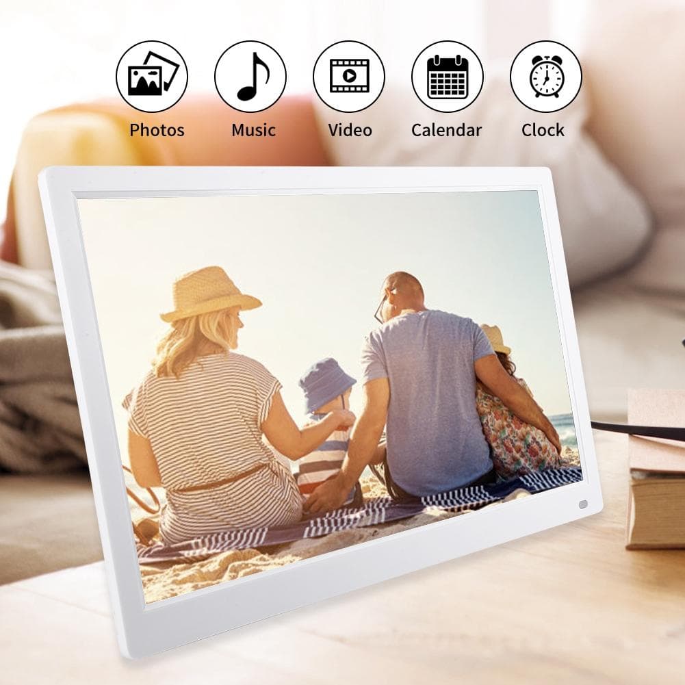 XCLT-1730IPS 17.3 HD Screen Digital Photo Frame Electronic Album White AU Plug white