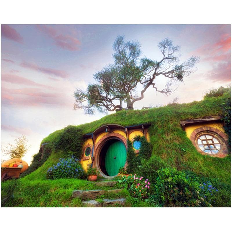 Diamond Painting Hobbit Village Full Round Drill Wedding Decoration Cross Stitch Diamond Embroidery 30X40CM