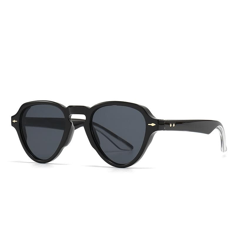 Trending Retro Gradient Designer Sunglasses for Men Women UV400 Protection Oval Rivets Fashion Driving Shades