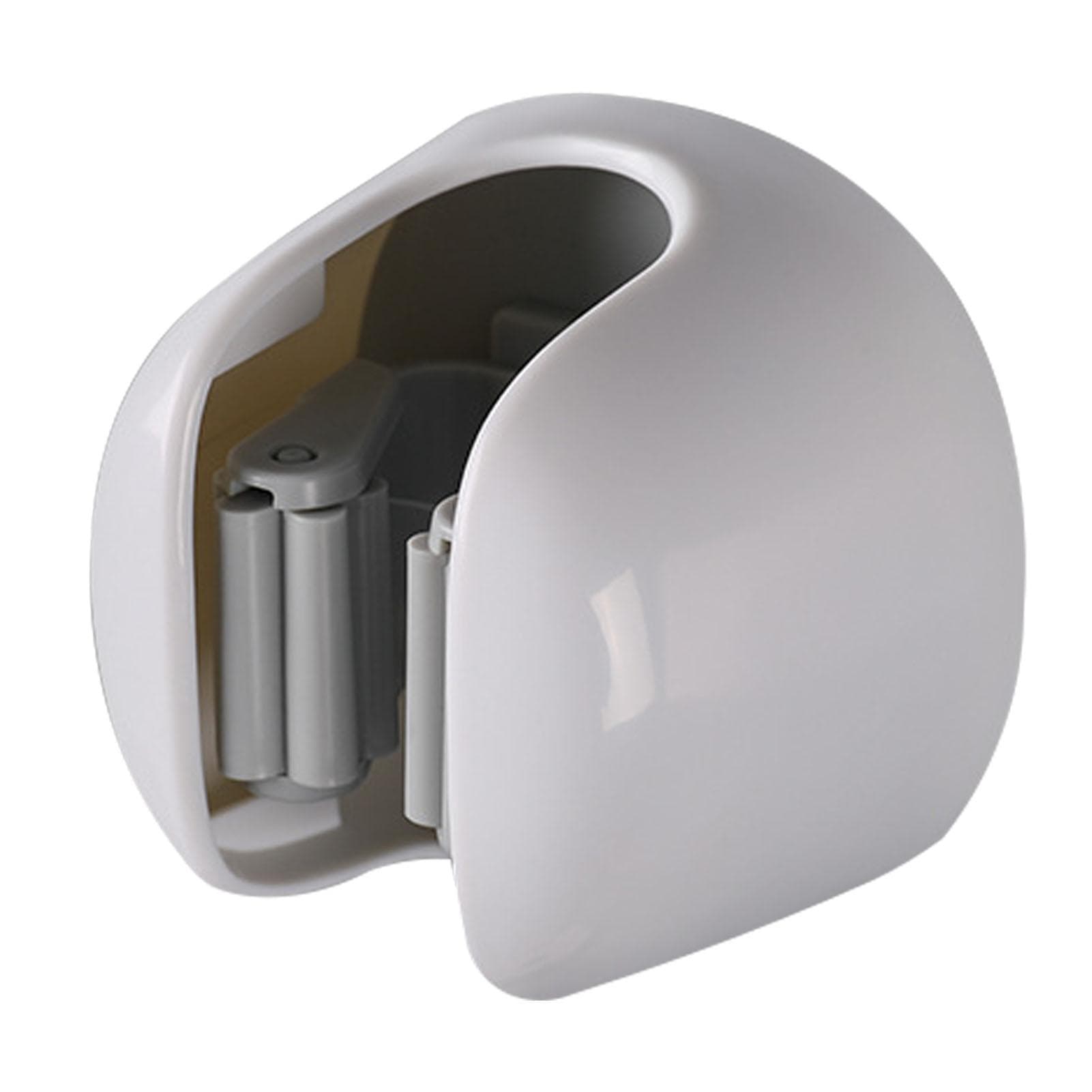 Mop Holder Wall Mount No Drilling Secure Fixation Anti Falling Mop Broom Hanger for Bathroom grey white