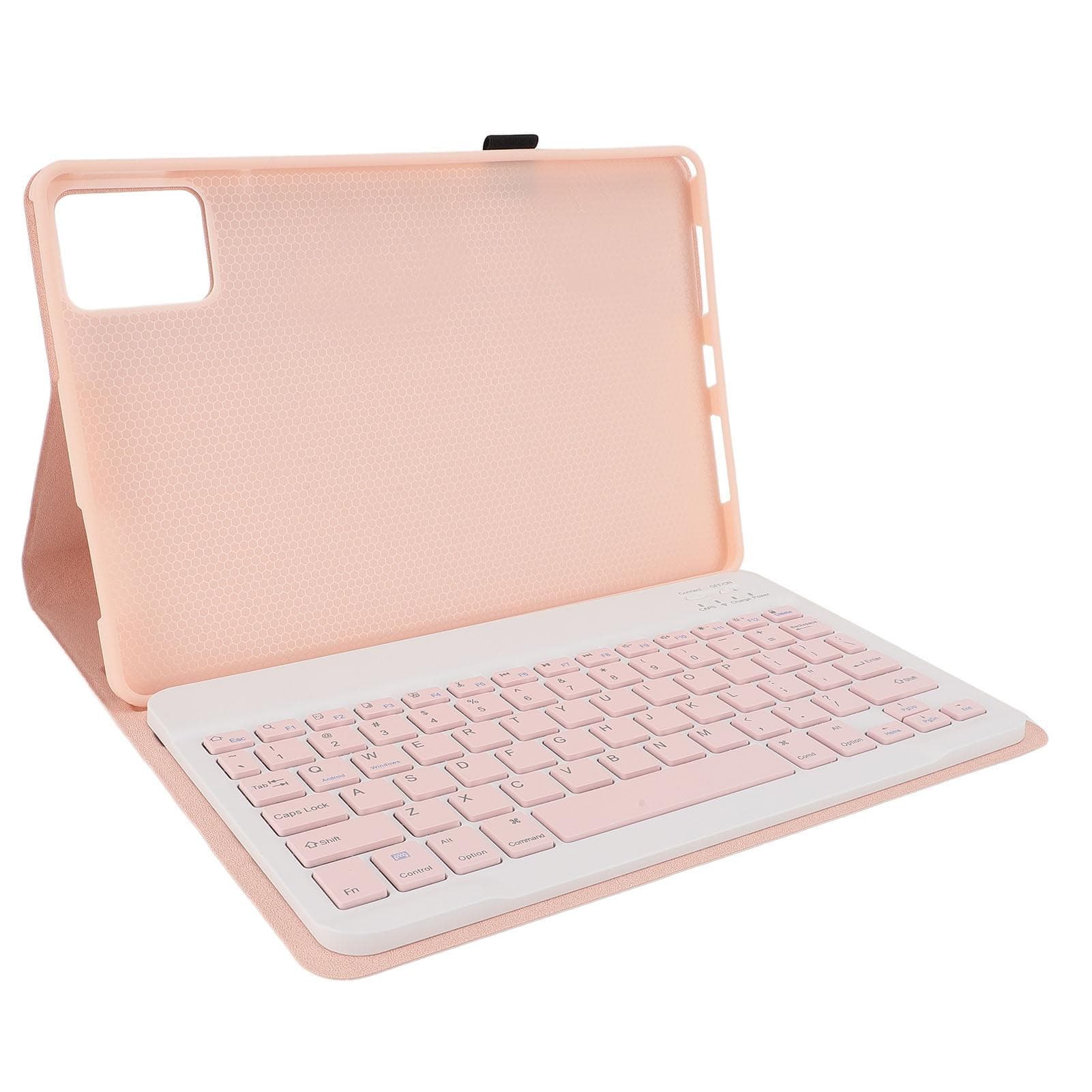 11 Inch Tablet Keyboard Case Super Thin Lightweight Protective Cover with Detachable Bluetooth pink