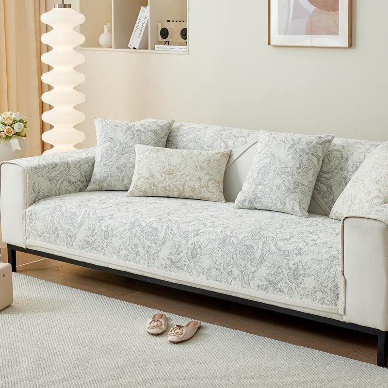 New Retro Sofa Cushion Chenille Sofa Cover Are Four Seasons Universal Jacquard Anti Slip Sofas Cover Dustproof for Household Use 70x70cm 1pcs