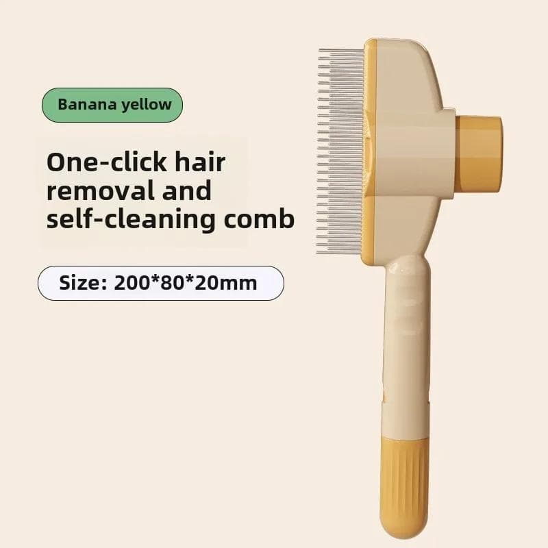 Cat Comb Knot Removal Floating Hair Artifact Long Hair Pet Self Cleaning Row Dog Cats Combs Grooming Supplies Flea Remove yellow